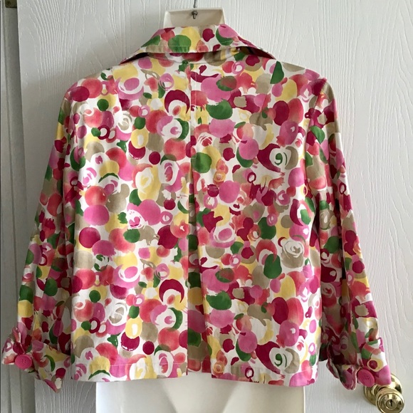 Live A Little jacket short colorful size M stretch colorful - Picture 2 of 8